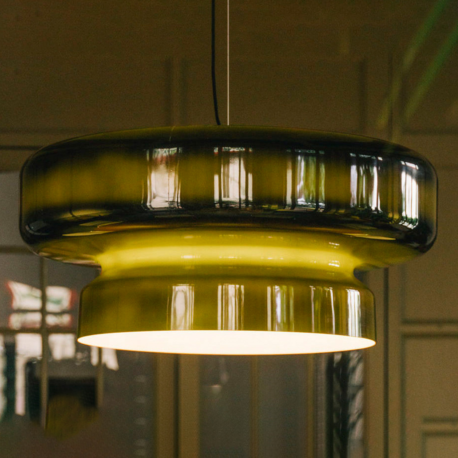 MARSET Bohemia lámpara colgante, E27, verde