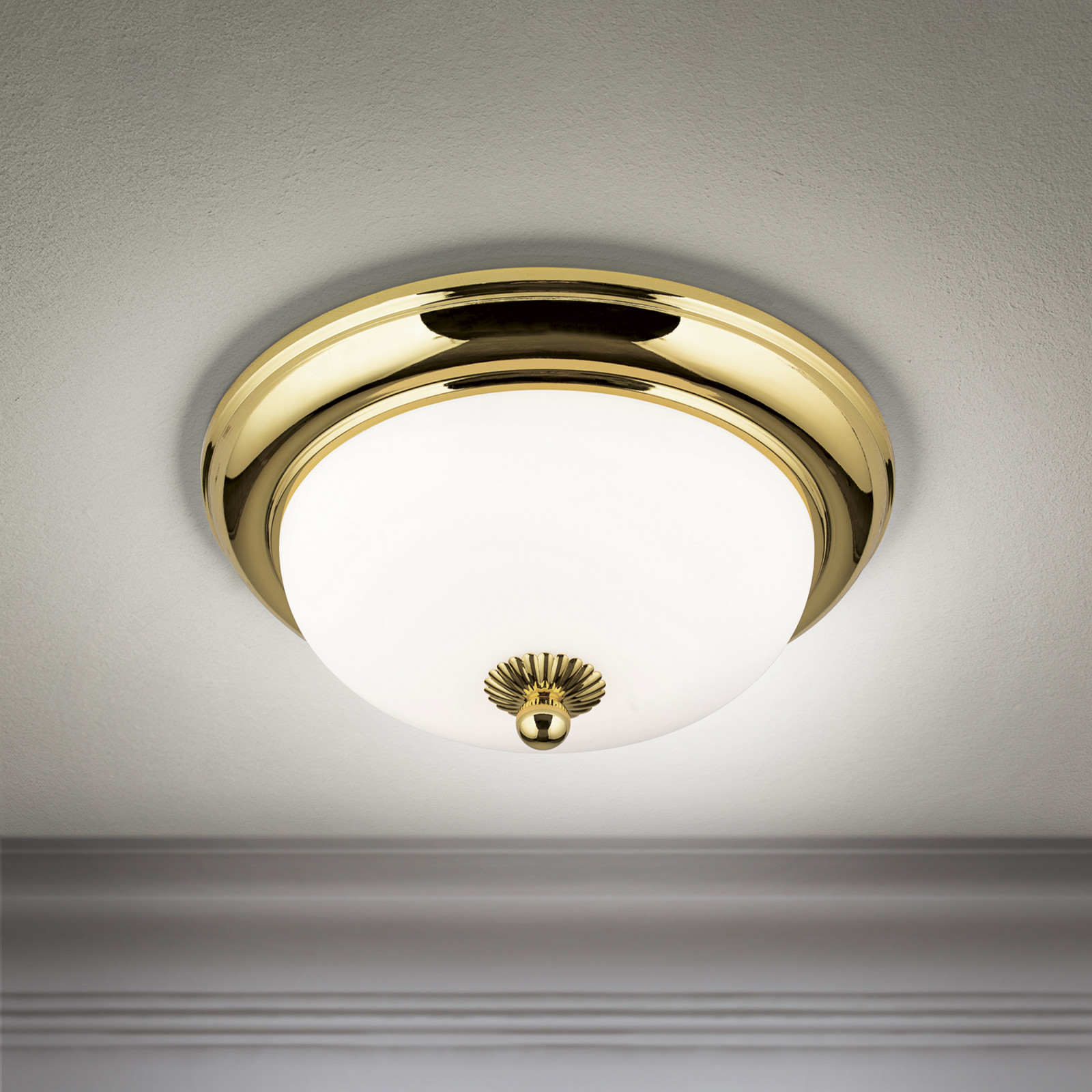 ORION Plafonieră Empire Ø 265 cm aurie sticlă opală mată - Camera de zi / sufragerie - Antichitate - auriu opal mat - Metal