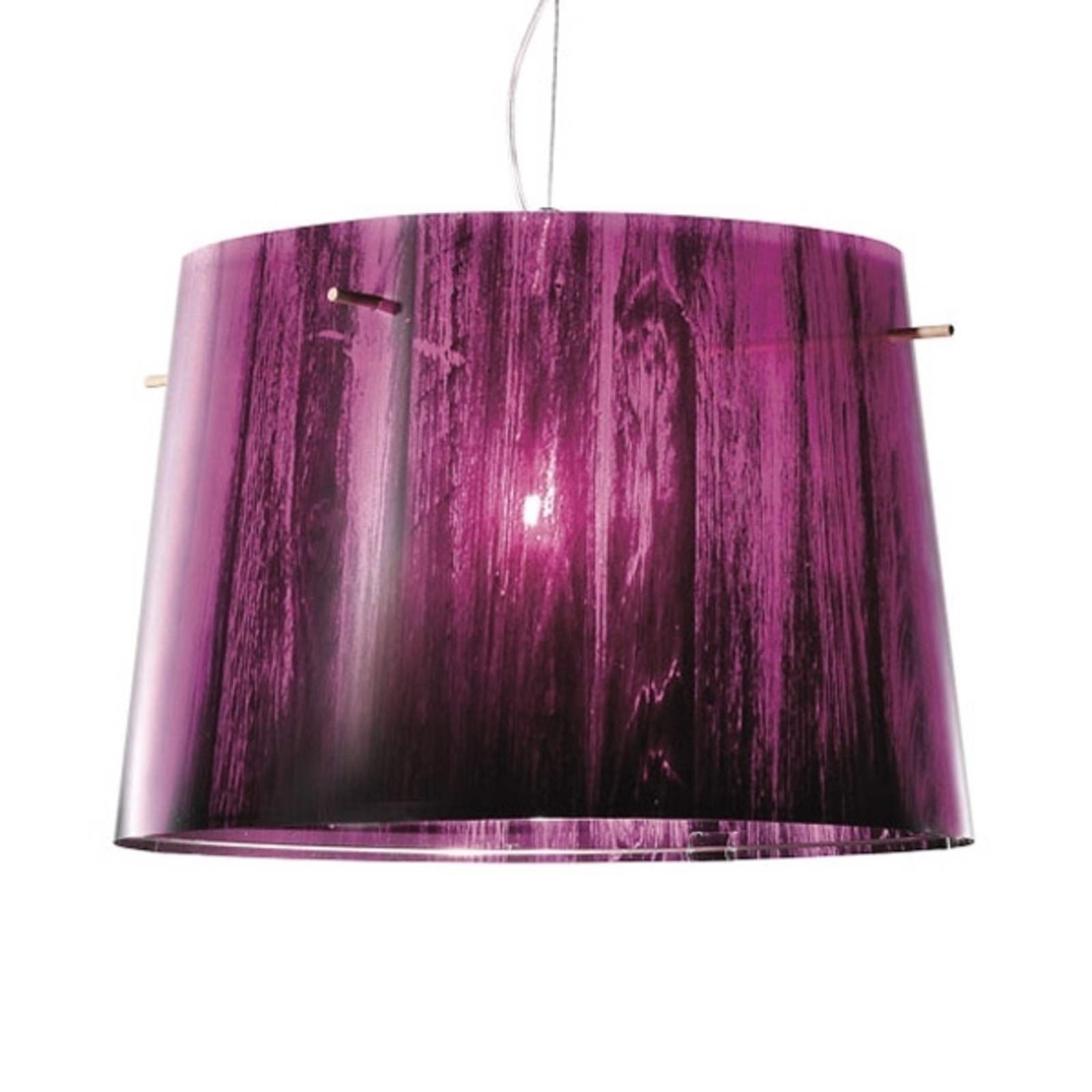 Slamp Beautiful gradient - Woody hanging light, purple, for Living / Dining Room, polycarbonate, E27, 100 W, energy efficiency: A++, H: 25 cm