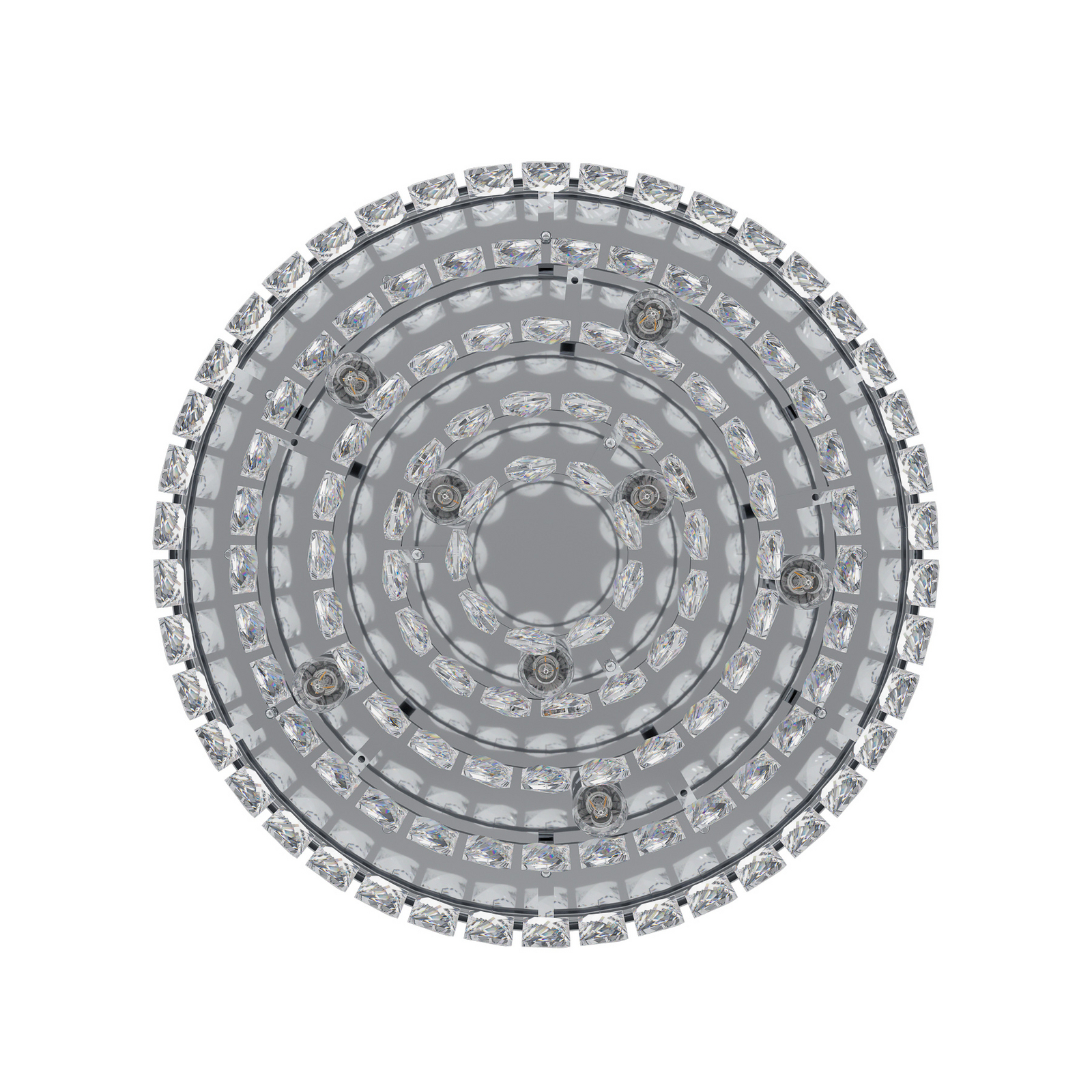 Stropna svjetiljka Stars of Light Valparaiso, krom, Ø 48 cm, metal