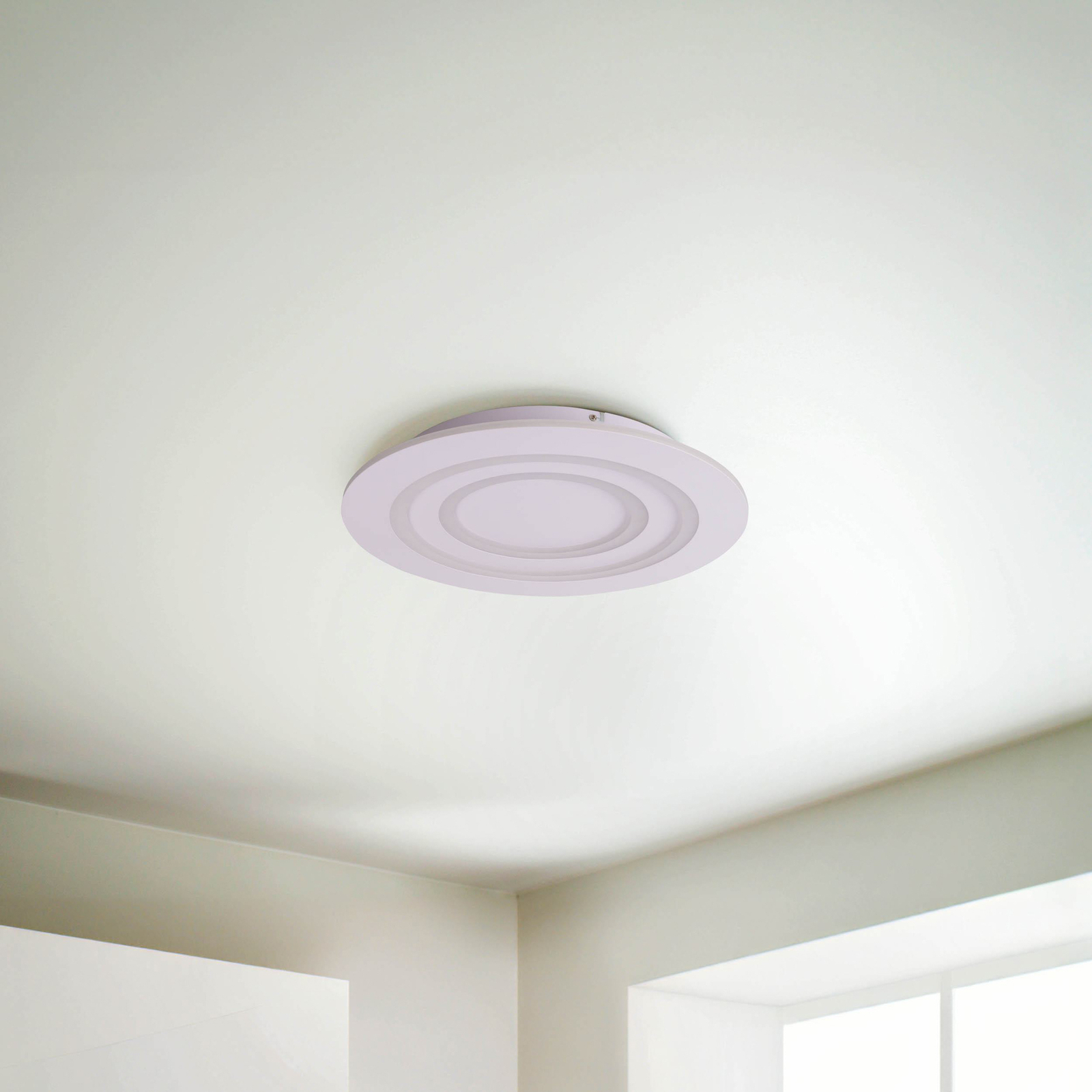 LED ceiling light Mirel, white, metal Ø 50 cm RGB CCT remote control