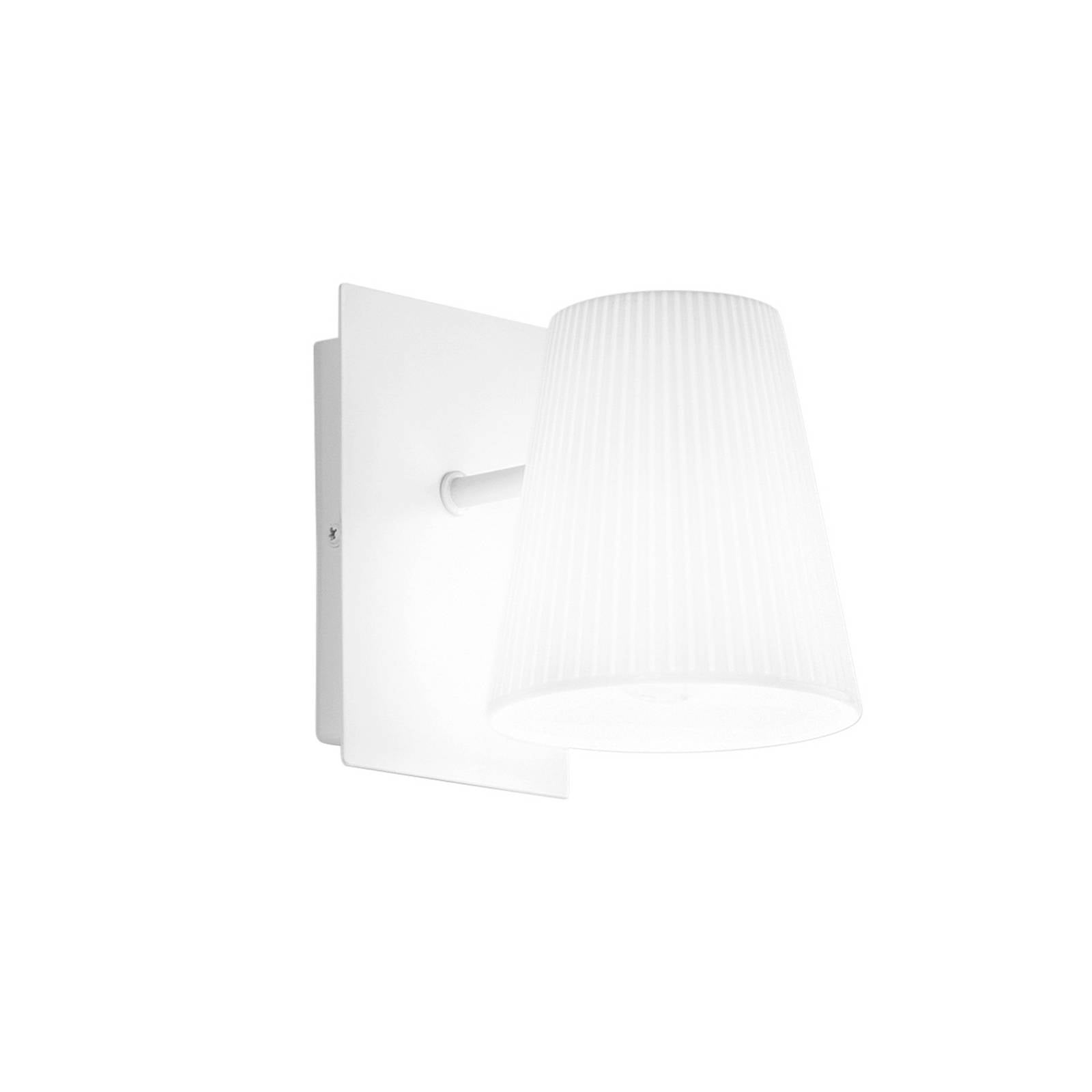 Wandlampe Cult, weiß, Breite 11 cm, Metall/Textil
