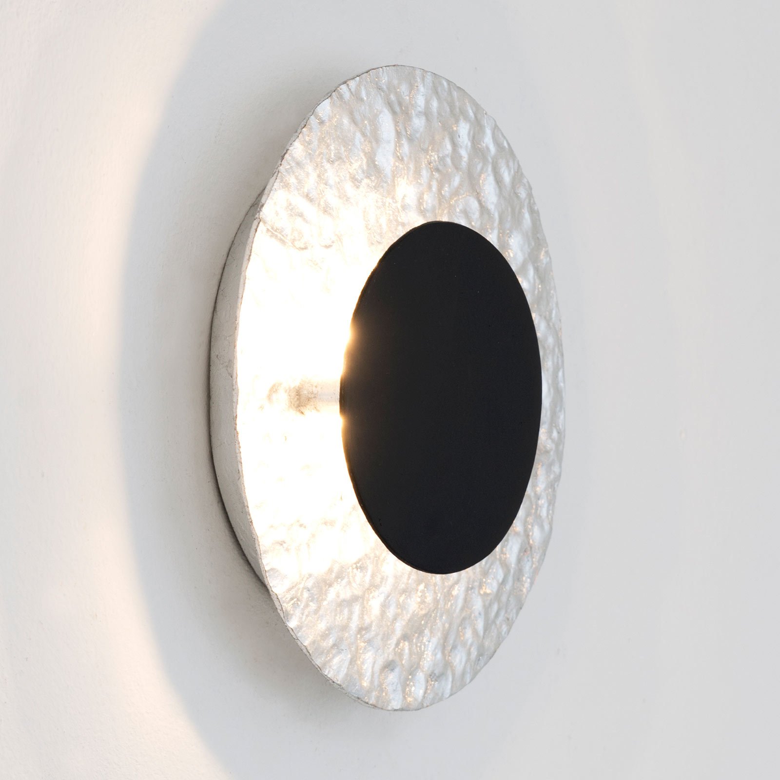Candeeiro de parede LED Infinity em prateado, Ø 20 cm