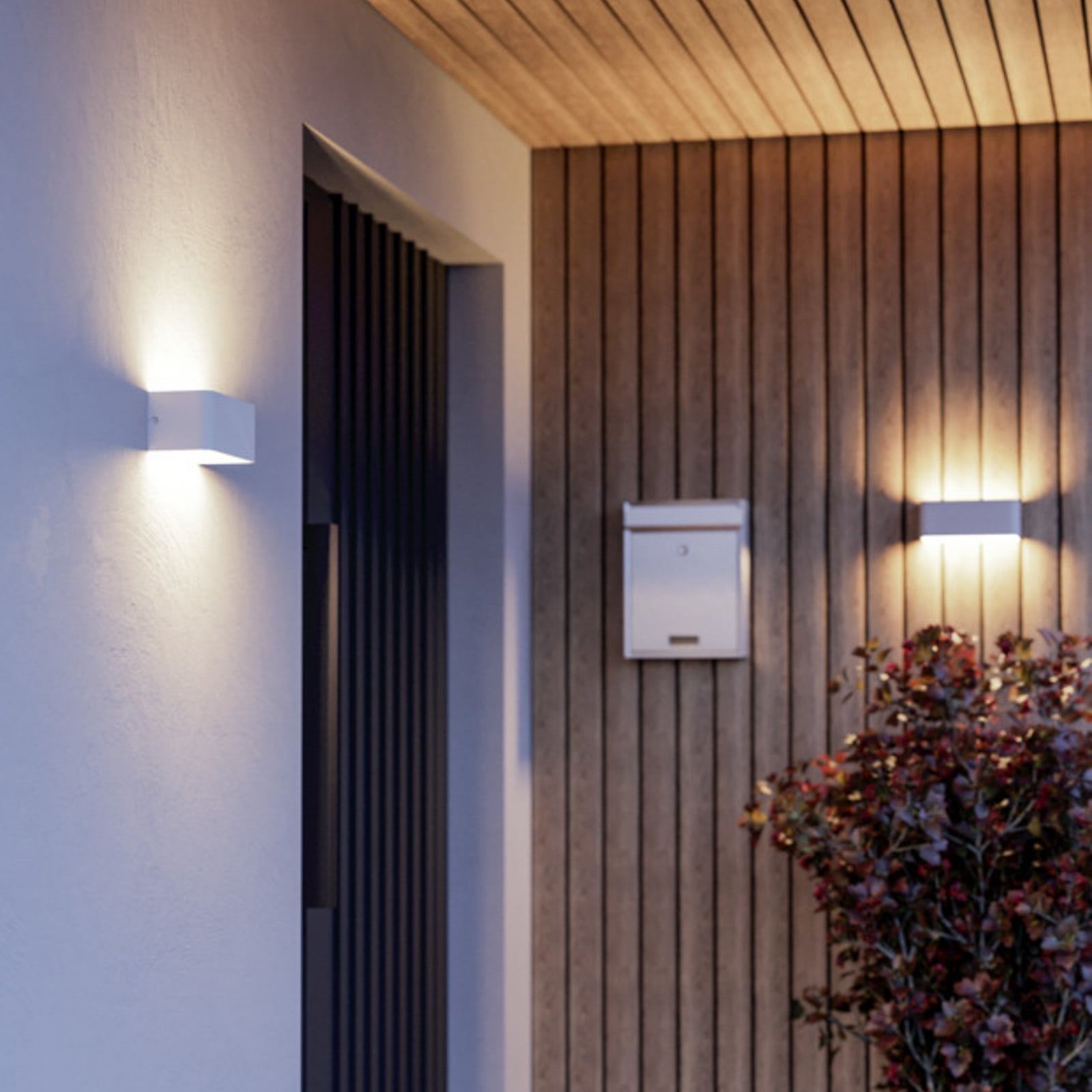 Candeeiro de parede exterior LED inteligente EGLO connect SANIA-Z, branca, IP55 Candeeiro de parede exterior LED inteligente EGLO connect SANIA-Z, branca, IP55