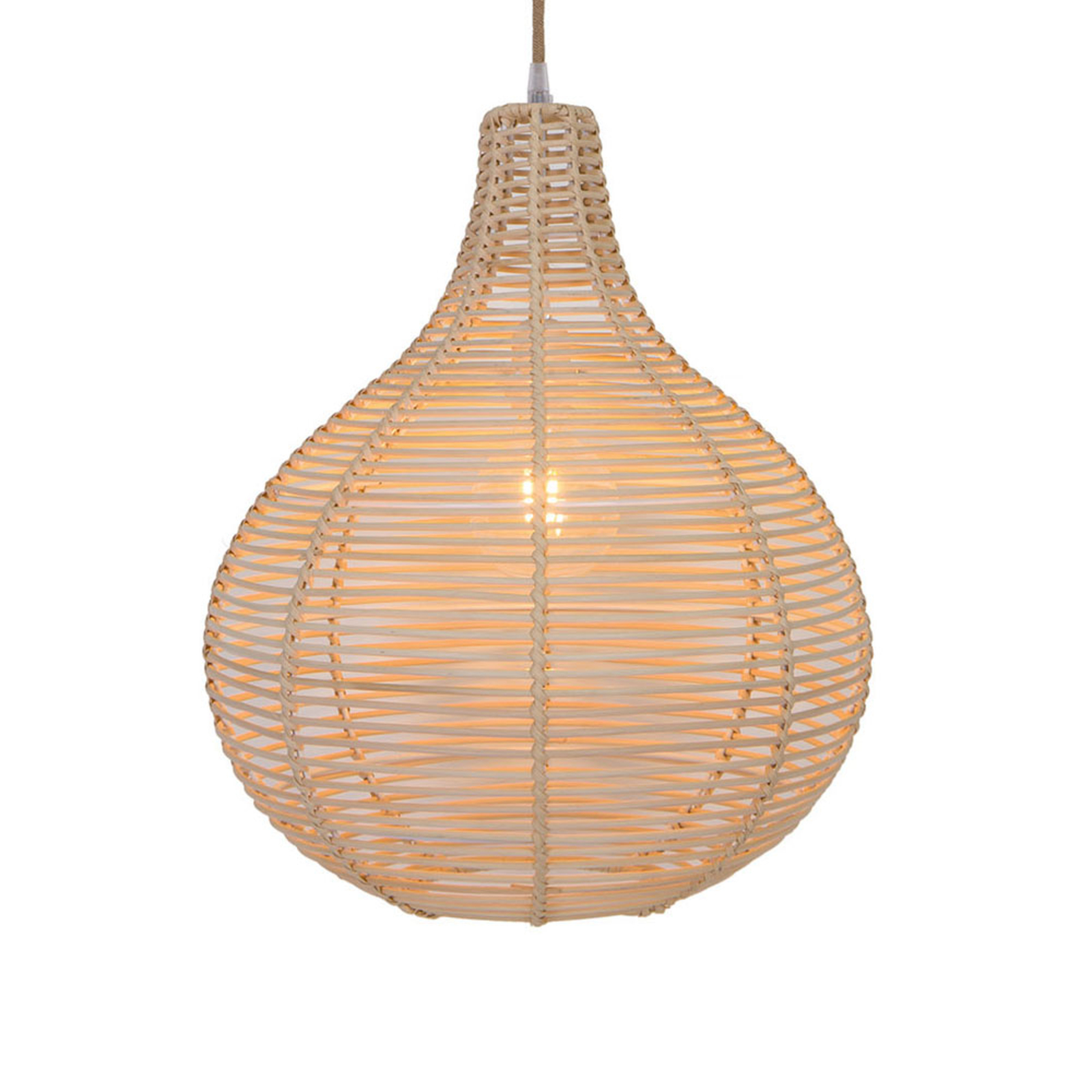 Hanglamp Bolita van hout, Ø 30 cm