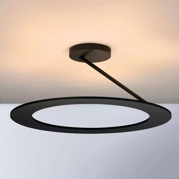 Lampenwelt Bopp Stella Deckenlampe 1Ring Ø 45cm schwarz