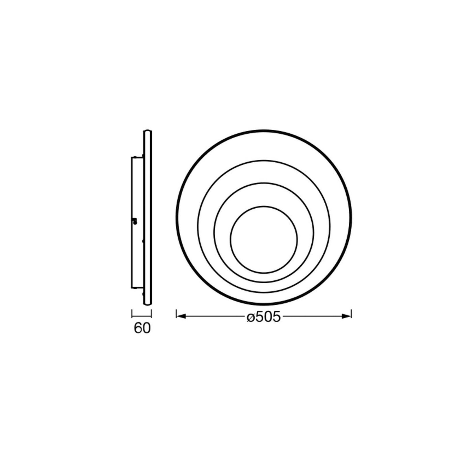 Lampa sufitowa LED OSRAM ORBIS SPIRAL ROUND Ø 52 cm biała up/down
