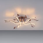 LED-loftlampe Aurelia, rustbrun, metal, 2.700 K, dæmpbar
