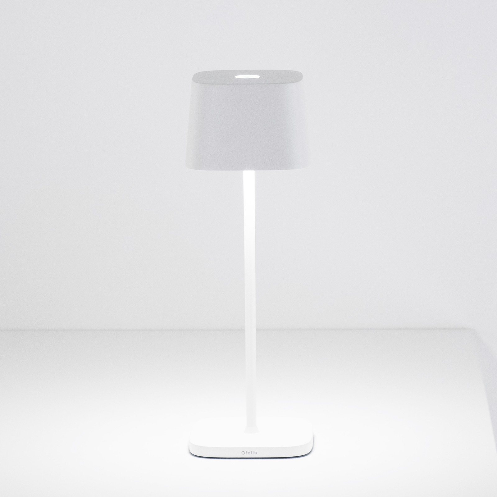 Zafferano Ofelia 3K Lampe de table à accu IP65 blanc
