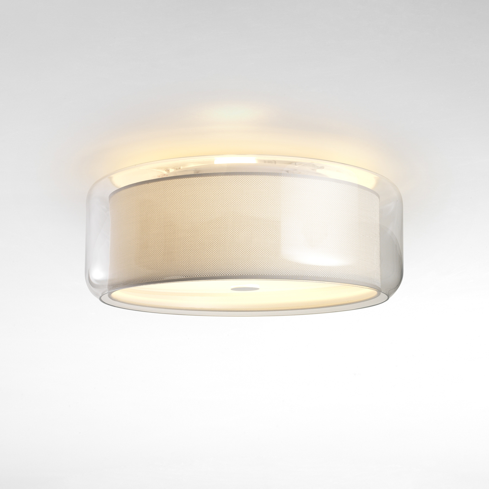 MARSET Mercer C ceiling lamp, glass and polyester