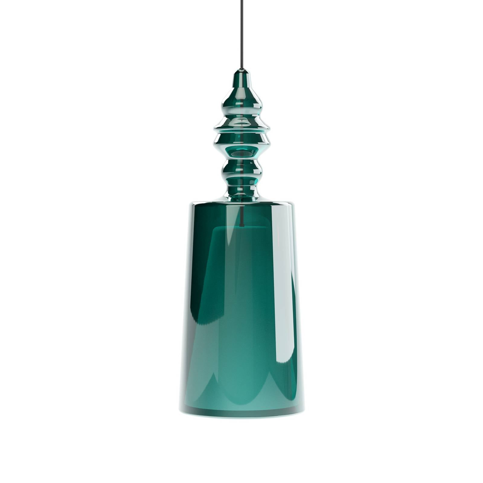 Karman Hängeleuchte Alibaglass Big, türkis, Ø 24 cm