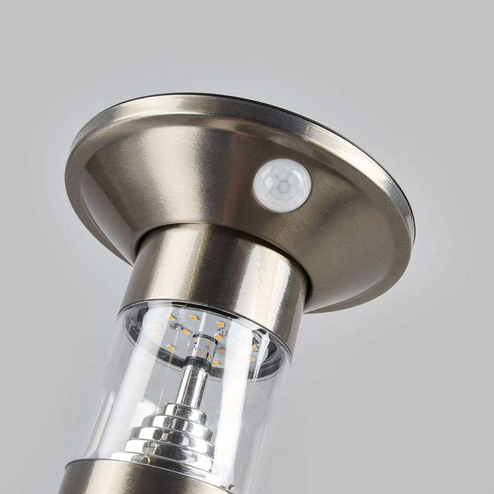 Jalisa LED Solar Cell Garden Lamp w/Sensor Stainless Steel - Lindby