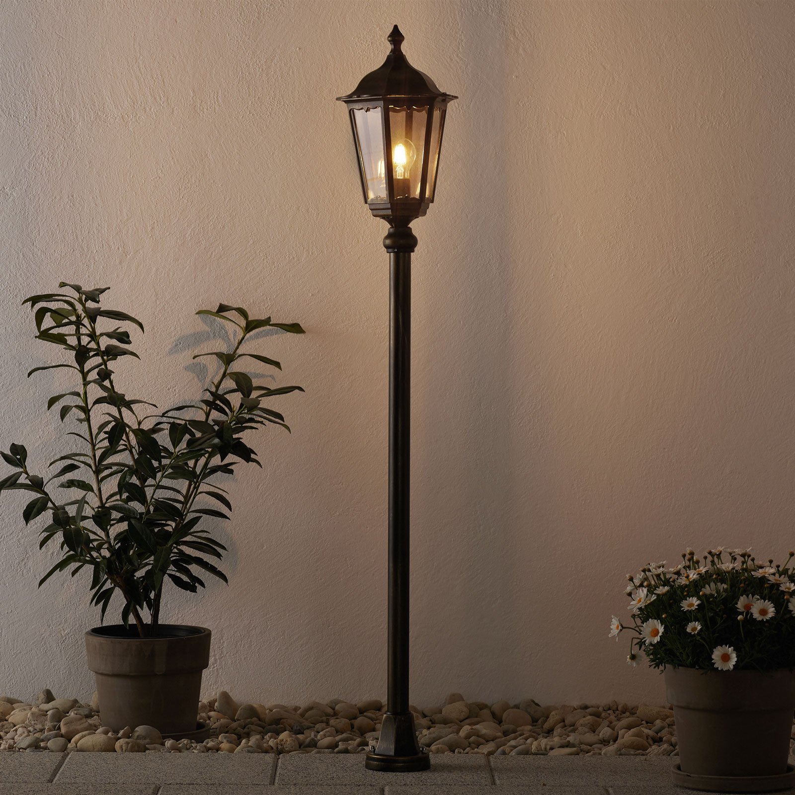 Venkovní svítidlo Puchberg, 140 cm, černá-zlatá