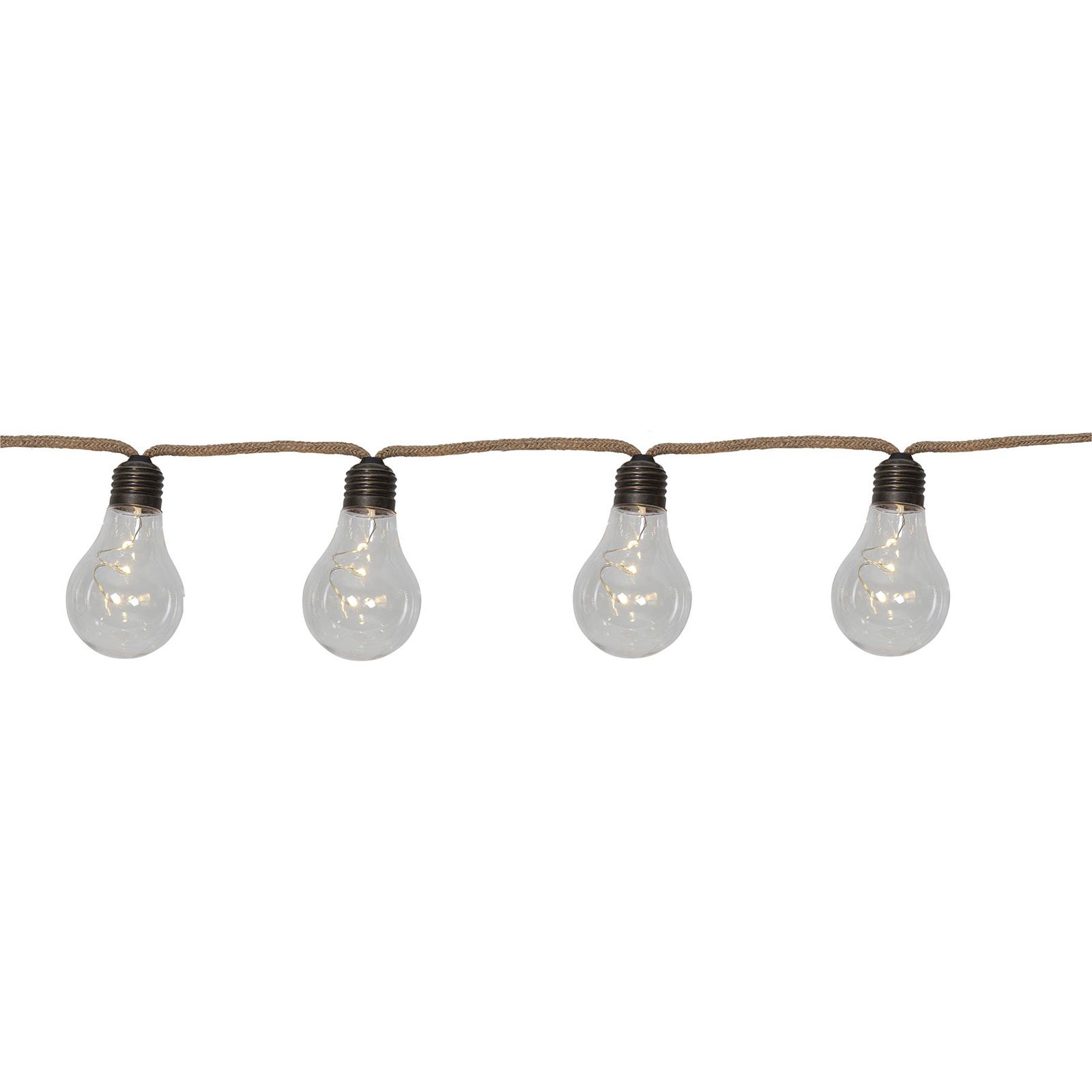 Jutta string lights jute, battery, 10 bulbs