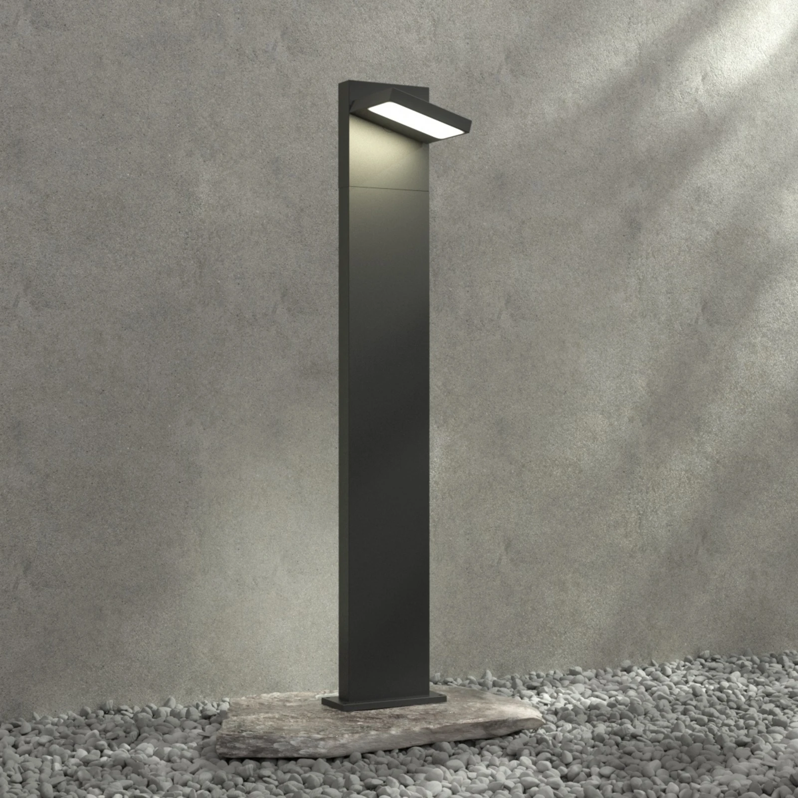 LED Borne Eclairage Exterieur 'Annika' (Moderne) En Noir En Aluminium