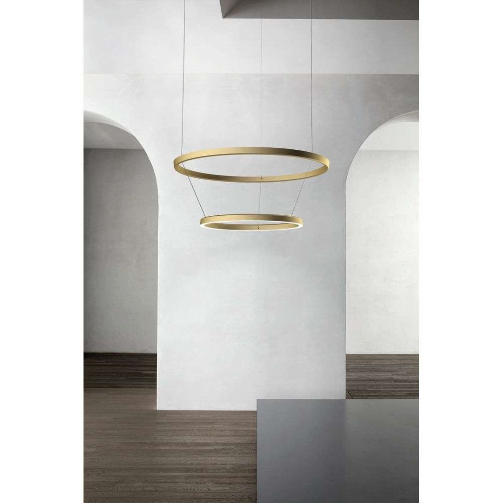 Compendium Circle LED Lustră Pendul Ø110 Brass - Luceplan