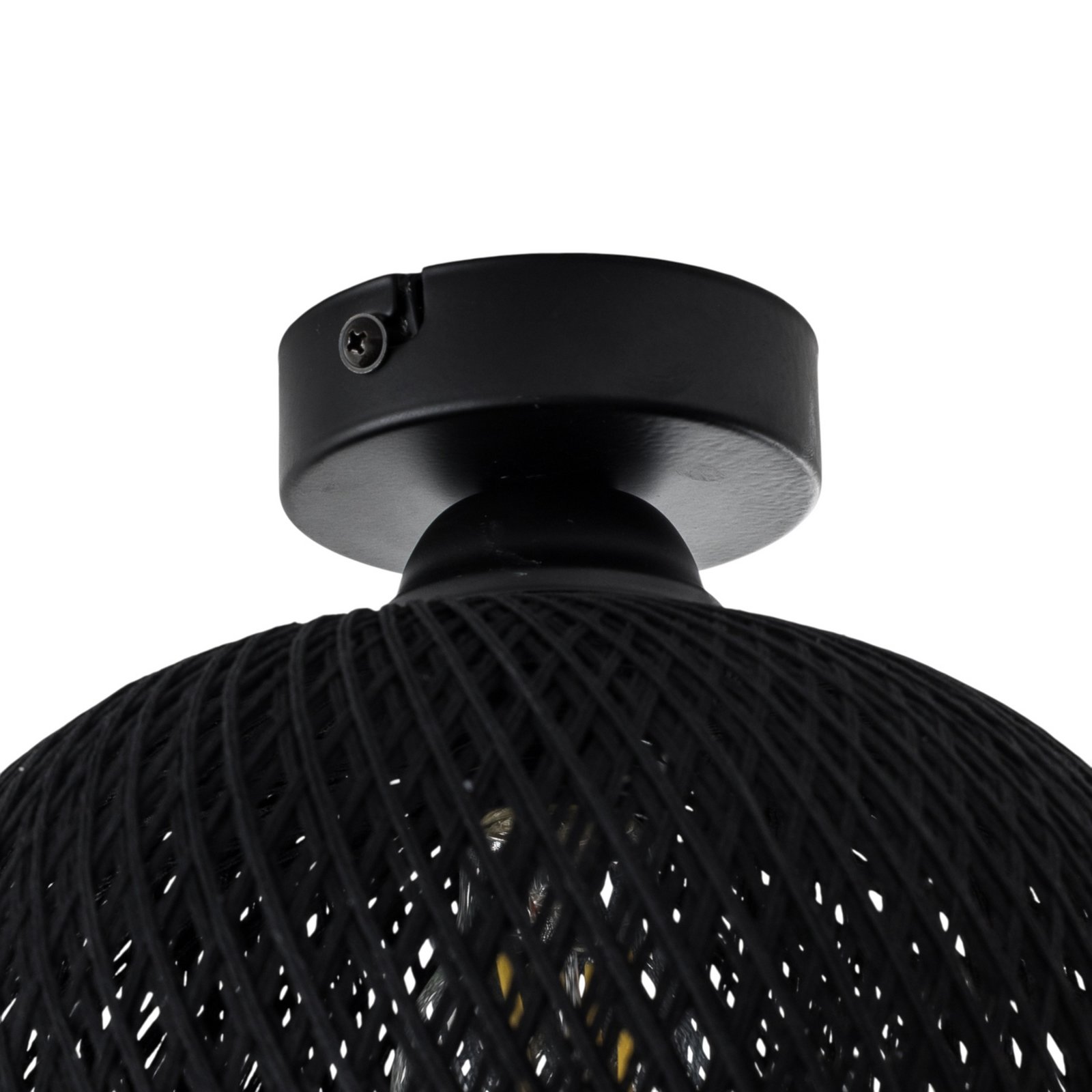 Plafonieră Yumak, negru, Ø 26 cm, cablu, 1 bec Plafonieră Yumak, negru, Ø 26 cm, cablu, 1 bec