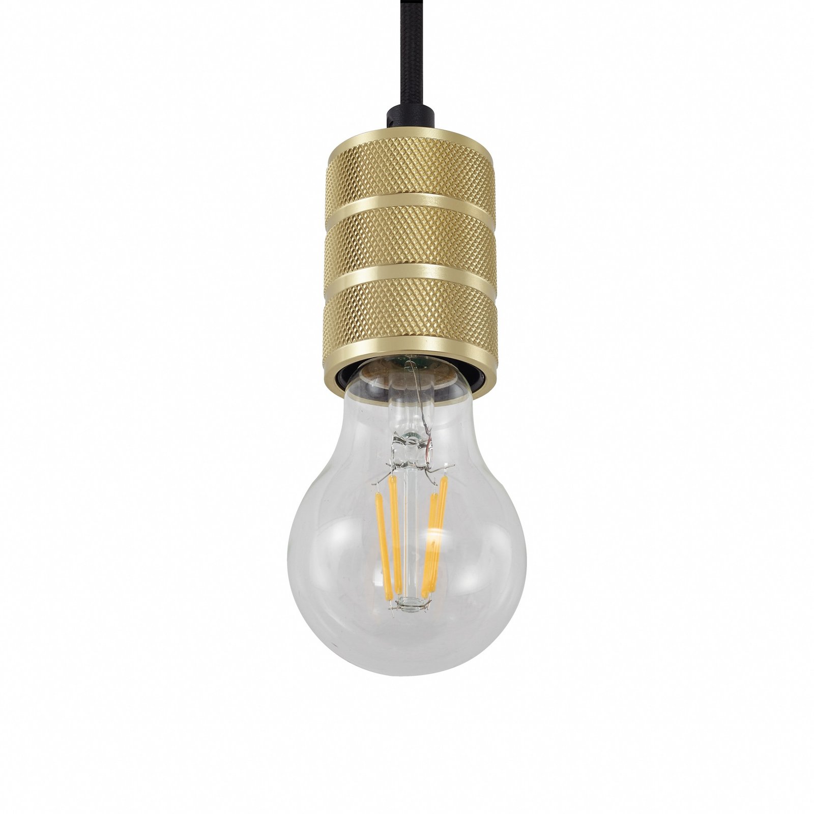 Lindby hanging light Linaro, Ø 4.6 cm, gold, single-phase, E27