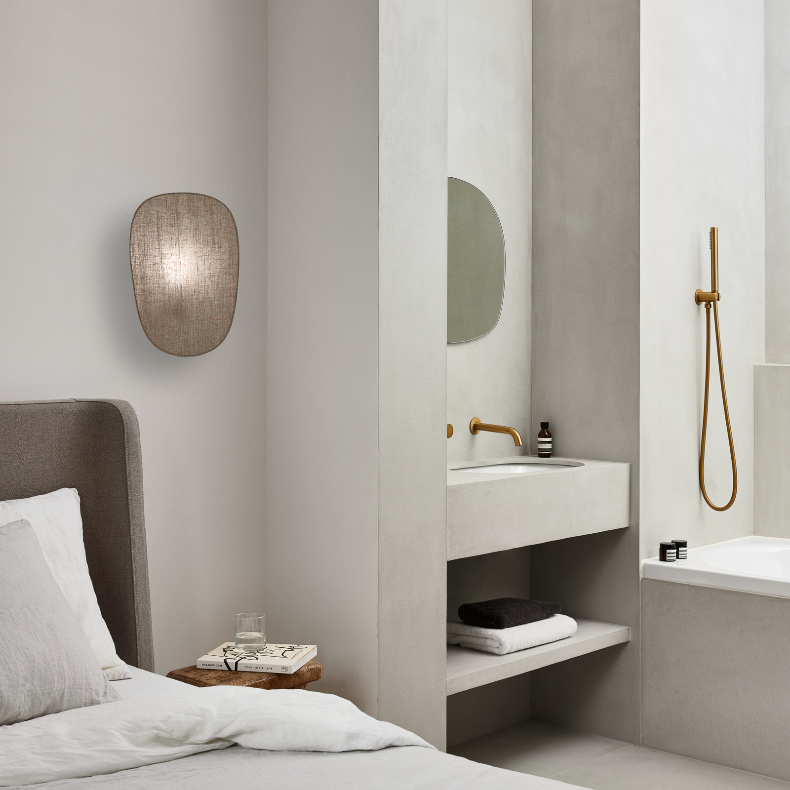 Screen 70's Wandlampe Höhe 40 cm jute Textil - MARKET SET Screen 70's Wandlampe Höhe 40 cm jute Textil - MARKET SET