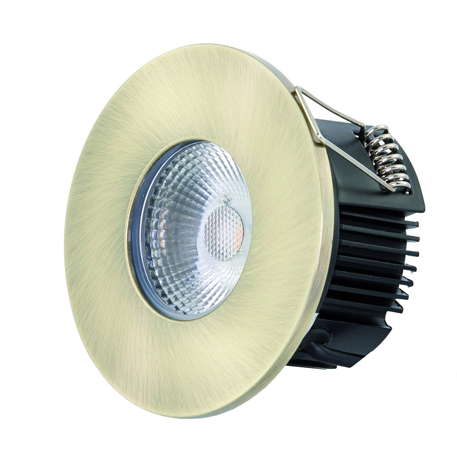 DOTLUX MULTIsun LED recessed light, round, brass