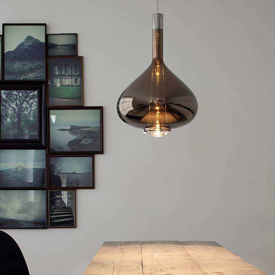 Lodes Sky-Fall SO Taklampa Large Glossy Bronze Glass, koppar från Lodes