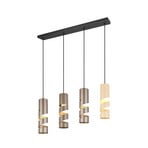 Stream hanglamp, meerkleurig Lengte 80 cm 4-lamps metaal GU10