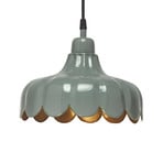 PR Home hanging light Wells Small, green/gold, Ø 24 cm, plug