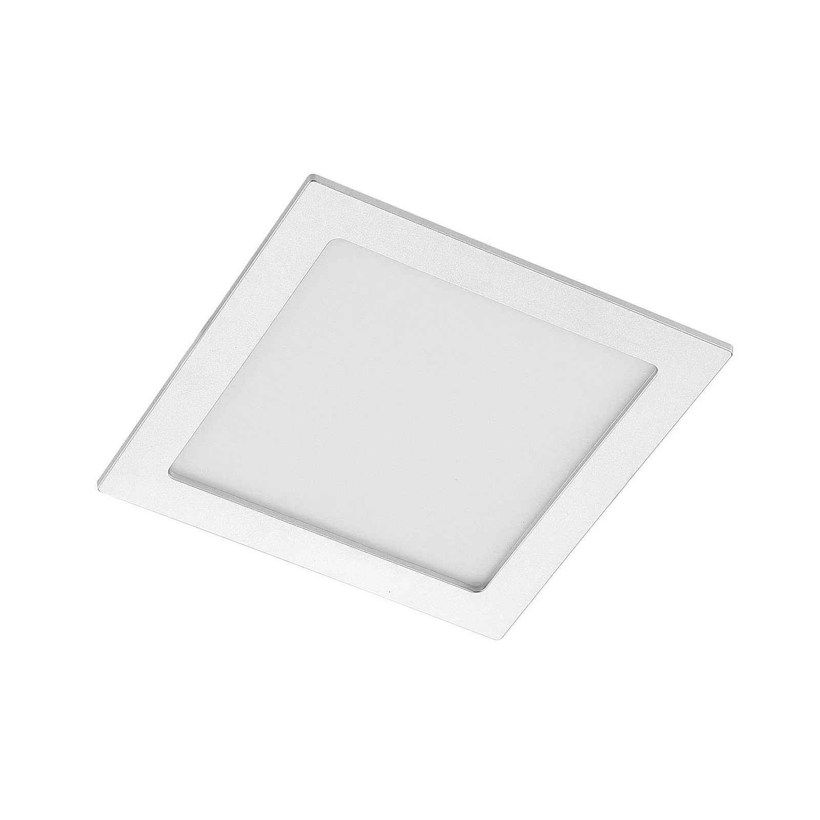 Prios LED inbouwlamp Helina, zilver, 22 cm, 18 W, dimbaar