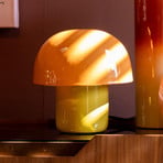 Kare galda lampa Mushroom, oranža, metāls, 20 cm, E14
