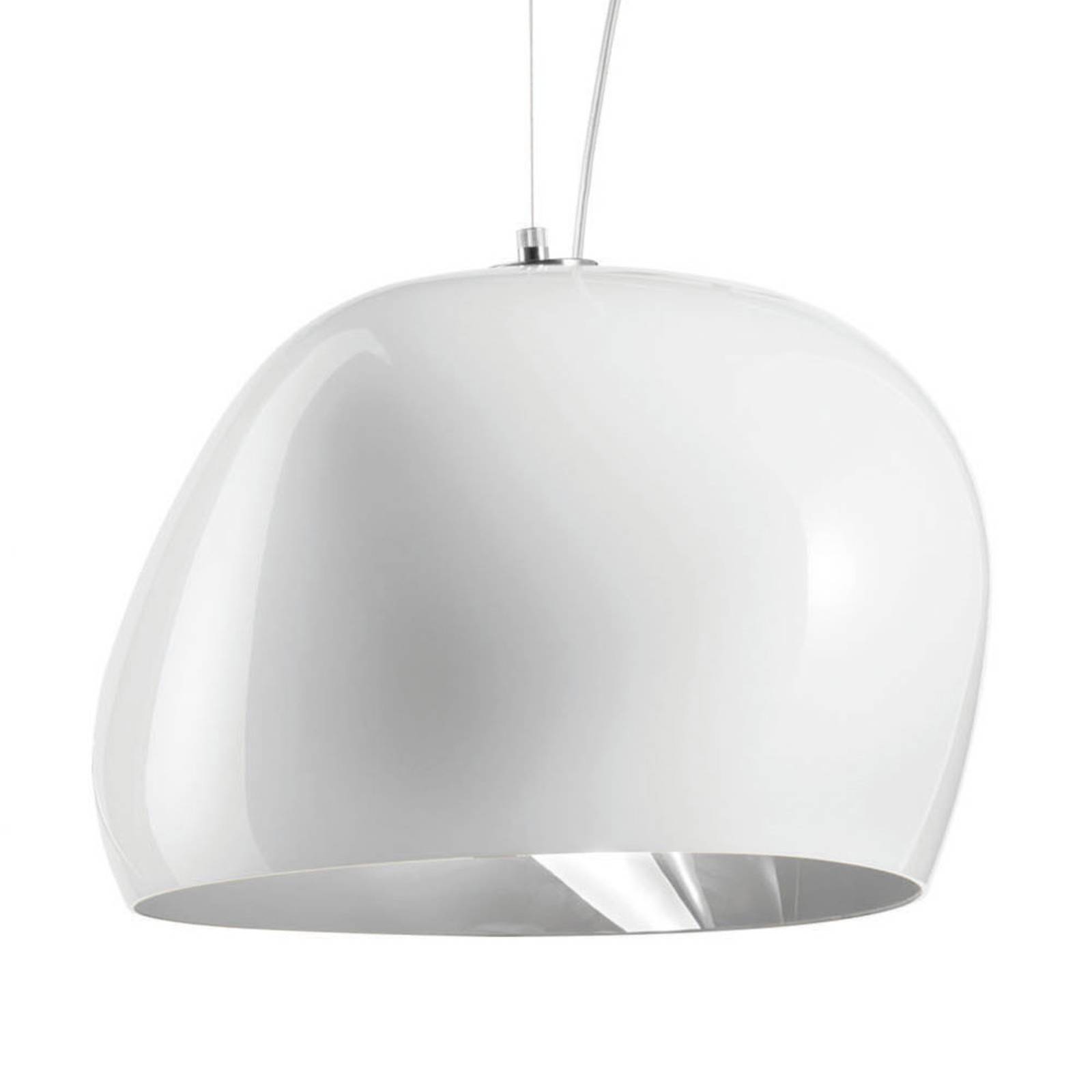 Lampa wisząca Surface Ø 40 cm, E27, biały/stalowy