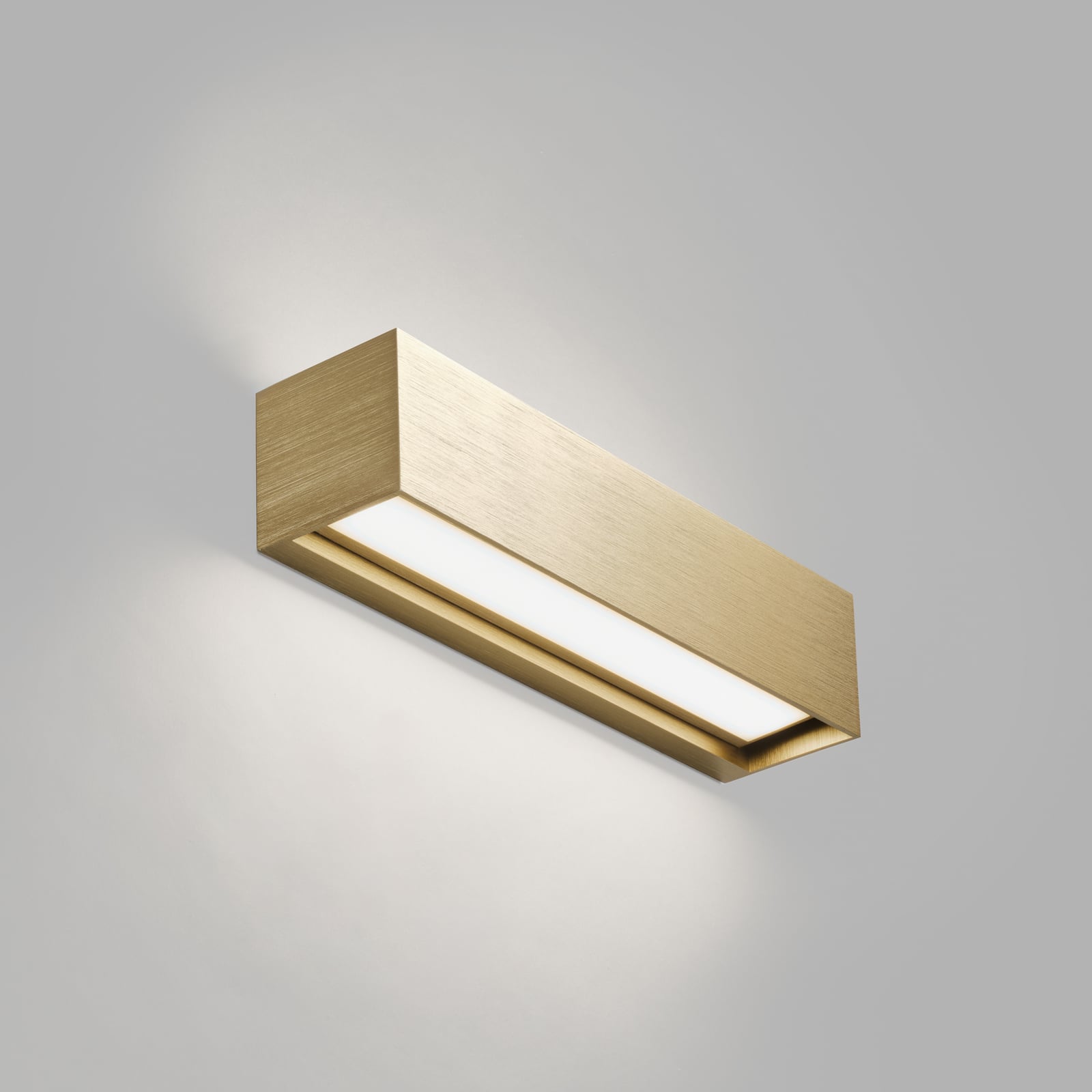 Linea W2 LED-Wandlampe messing 30cm, CCT, IP54 - Light-Point