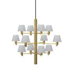 Gil Lustre, couleur laiton, Ø 67 cm, à 12 lampes - Herstal