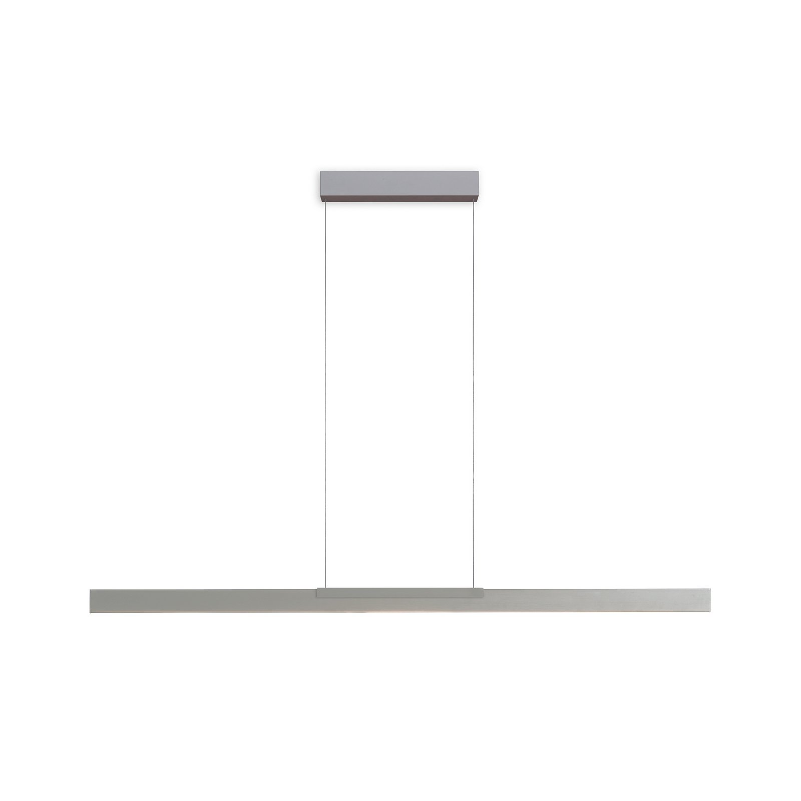 Candeeiro suspenso LED Bopp Nano 2.0, comprimento 140 cm, cor alumínio