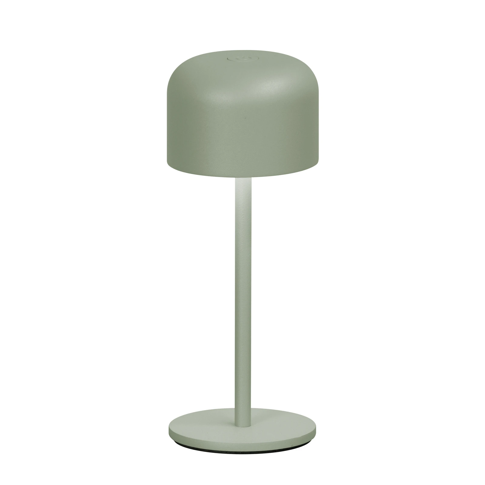 Candeeiro de mesa LED recarregável Finley verde salva Altura 22 cm Metal IP54