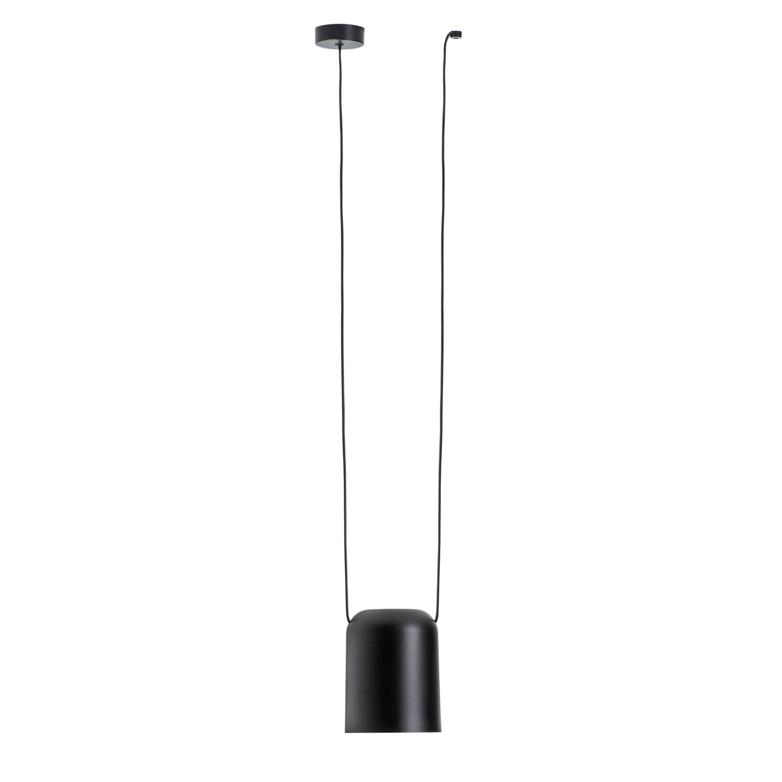 LEDS-C4 Attic pendant lamp cylinder Ø 15 cm black