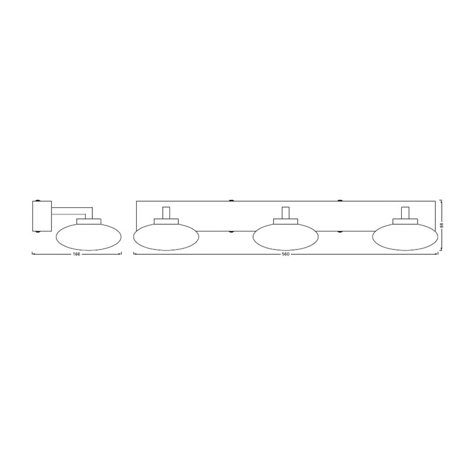 LEDVANCE SMART+ WiFi Orbis Wall Elypse, 3-punktowa