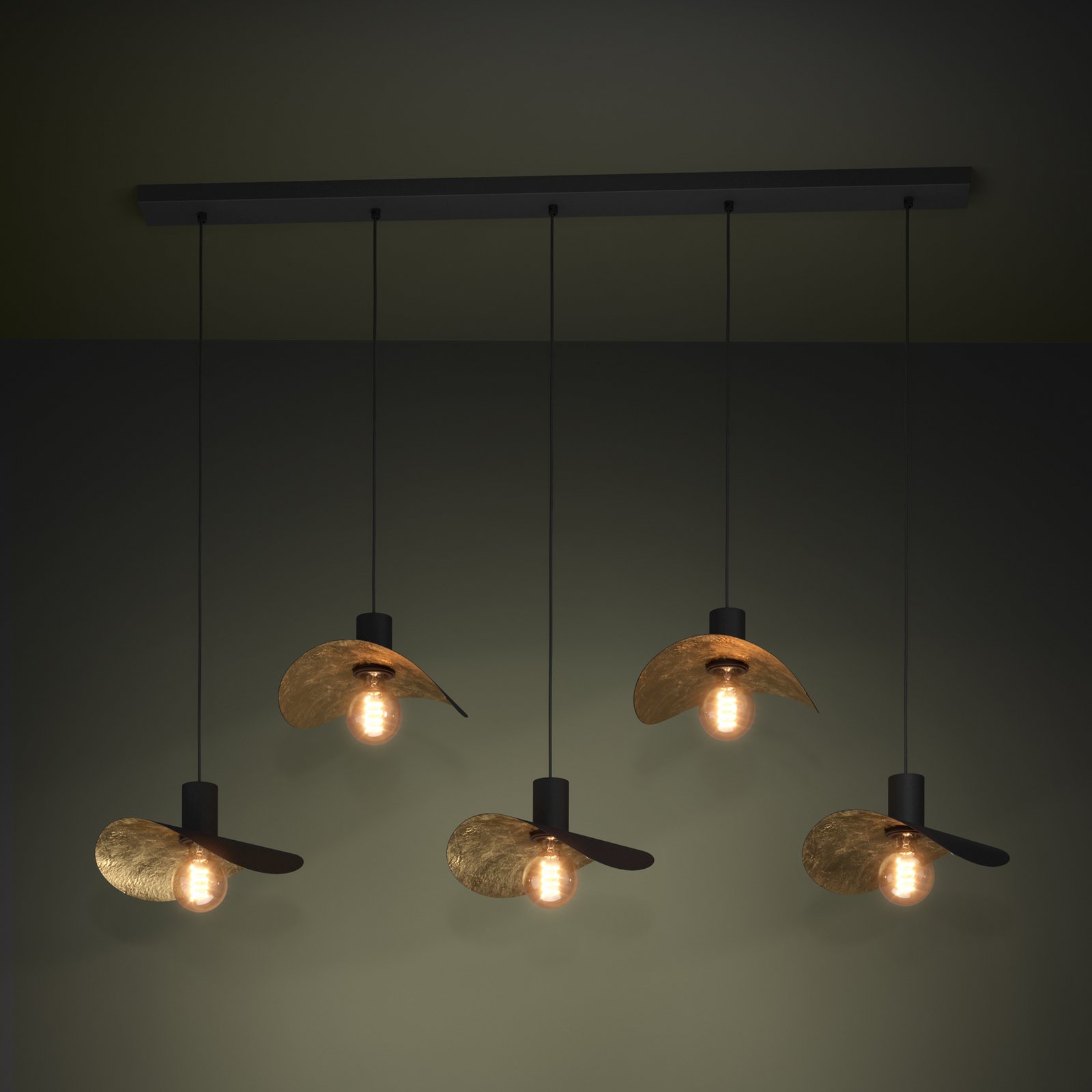 EGLO Stars Of Light Κρεμαστό φωτιστικό Saceda, 5-φωτεινές, μαύρο/χρυσό