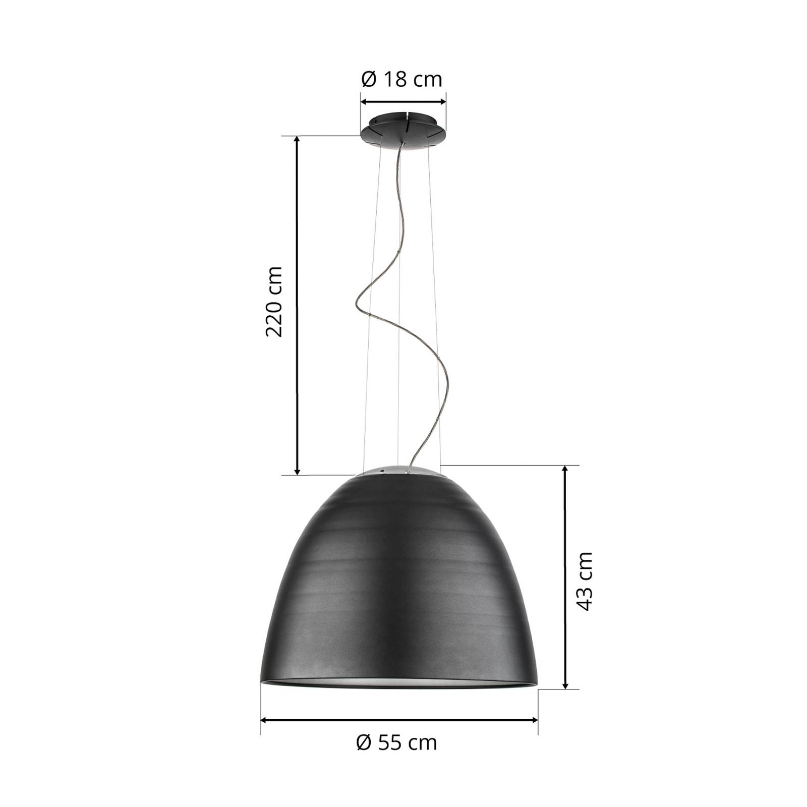 Stylowa designerska lampa wisząca Nur