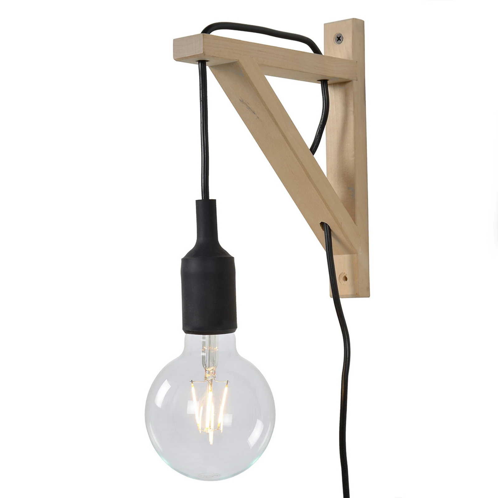 Fix aplique de pared, portalámpara negro