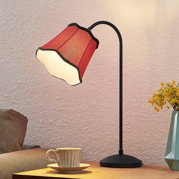 Lucande Binta stolová lampa vintage hrdzavočervená