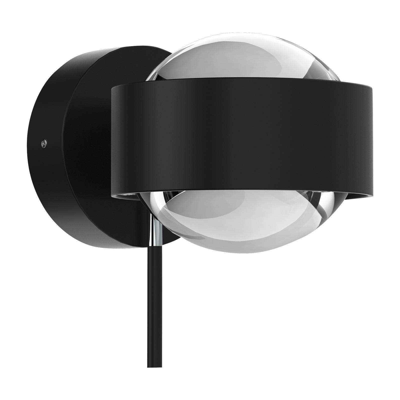 Top Light Puk Mini Wall+ G9-linser klar svart matt/krom