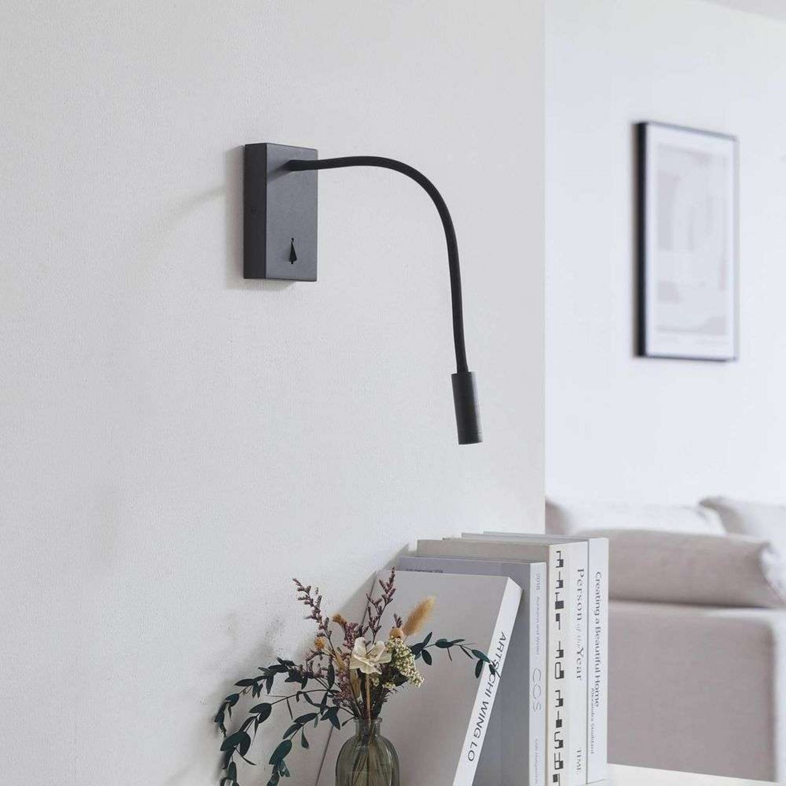 Hetti LED Aplique de Pared Negro - Lucande