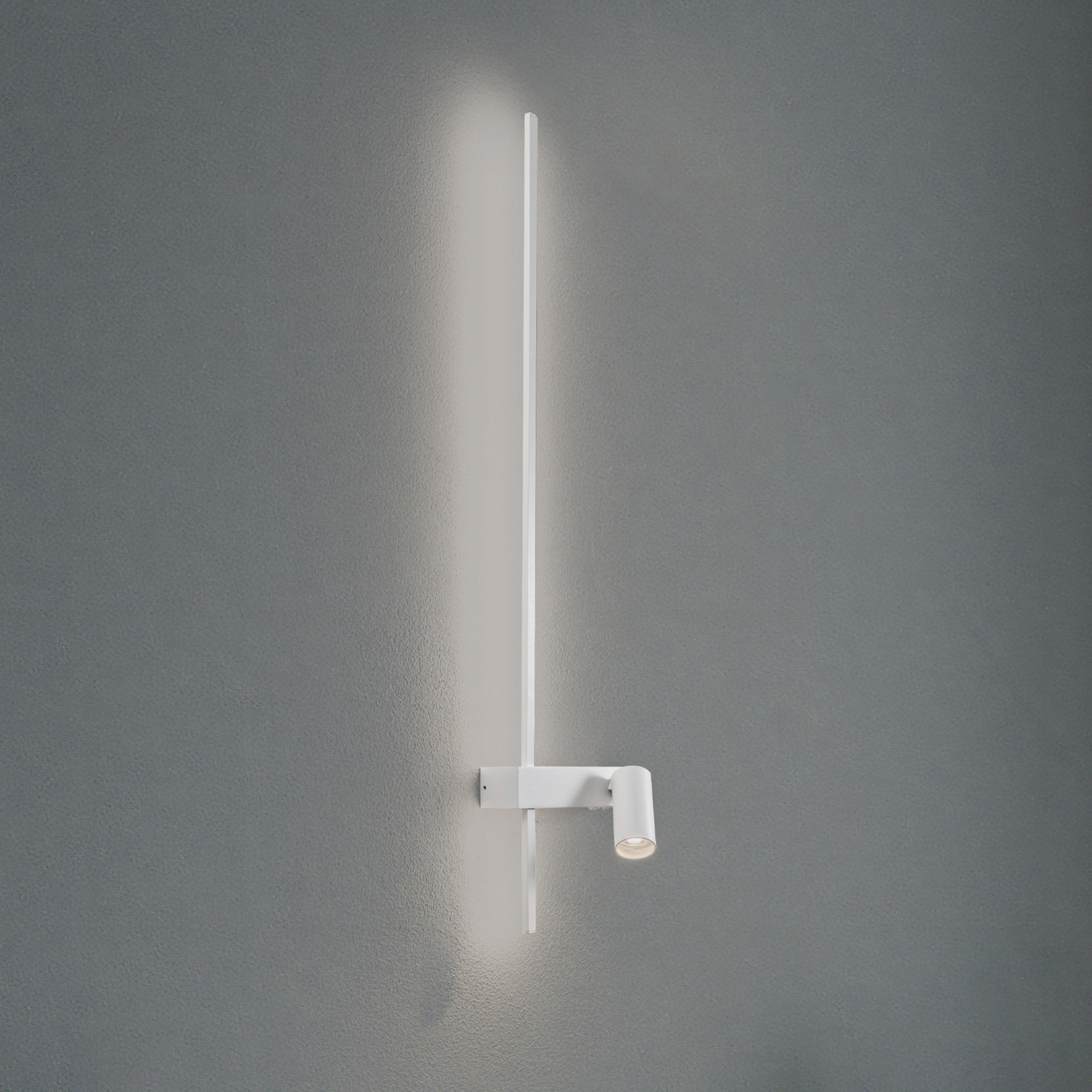 Wandlampe EASY LEFT, weiß, Breite 80 cm, Metall, GU10 + LED