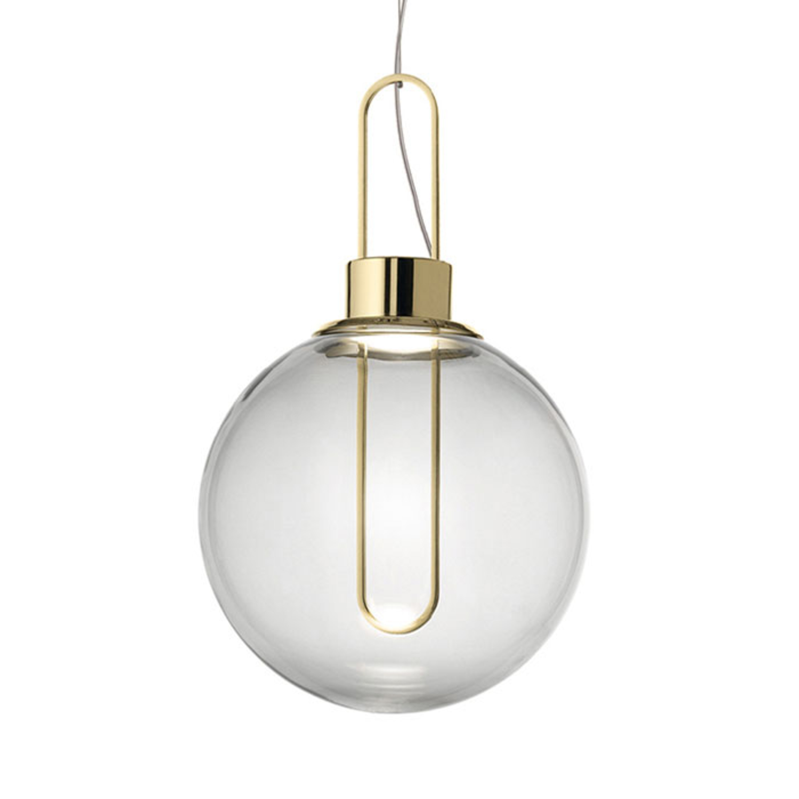 Modo Luce Orb LED-hänglampa, mässing, Ø 25 cm