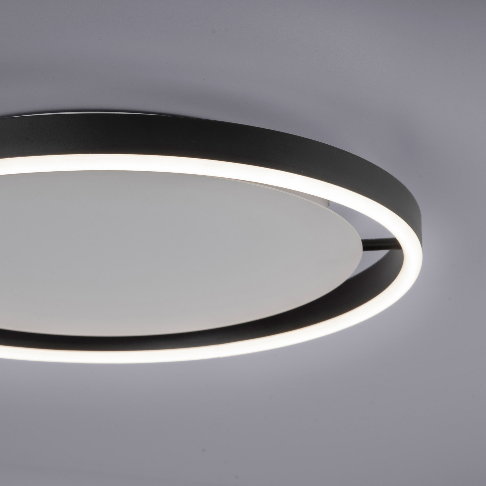 LED plafondlamp Ritus, Ø 39,3cm, antraciet
