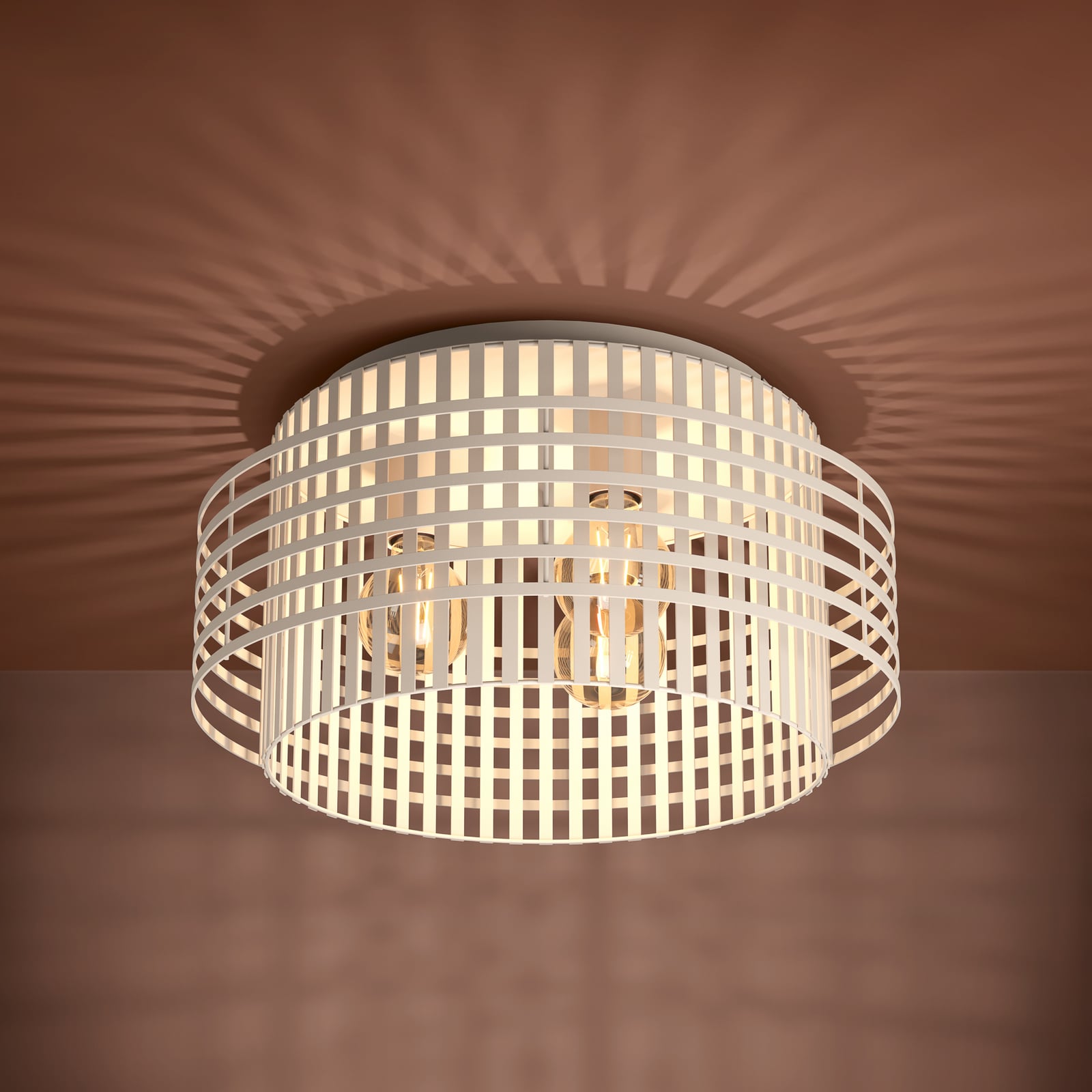 Plafonnier Oltamar, beige, Ø 48 cm, métal - Stars of Light