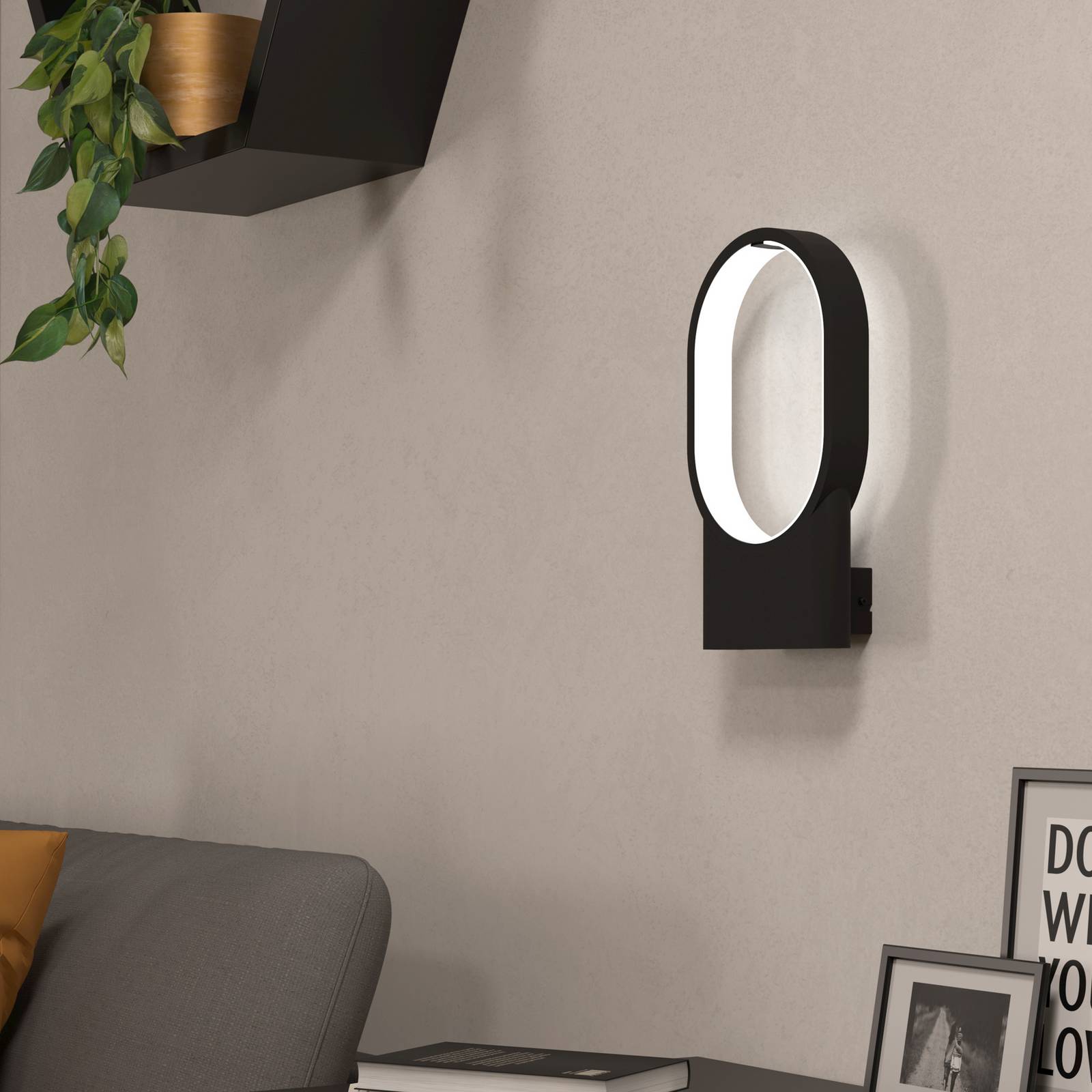 LED-Wandleuchte Codriales in Schwarz günstig online kaufen