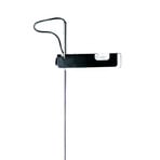 Oluce Spider floor lamp, black/chrome, metal, aluminium