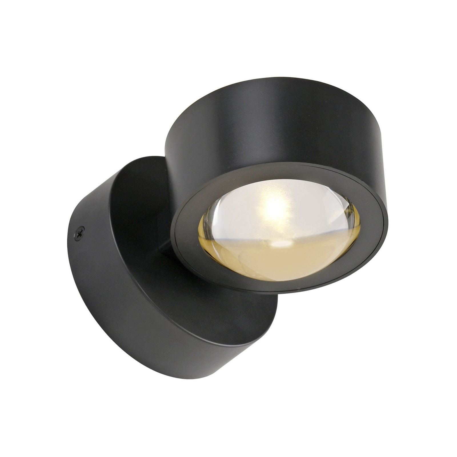 JUST LIGHT. aplique de pared LED Chia negro hierro 3000 K