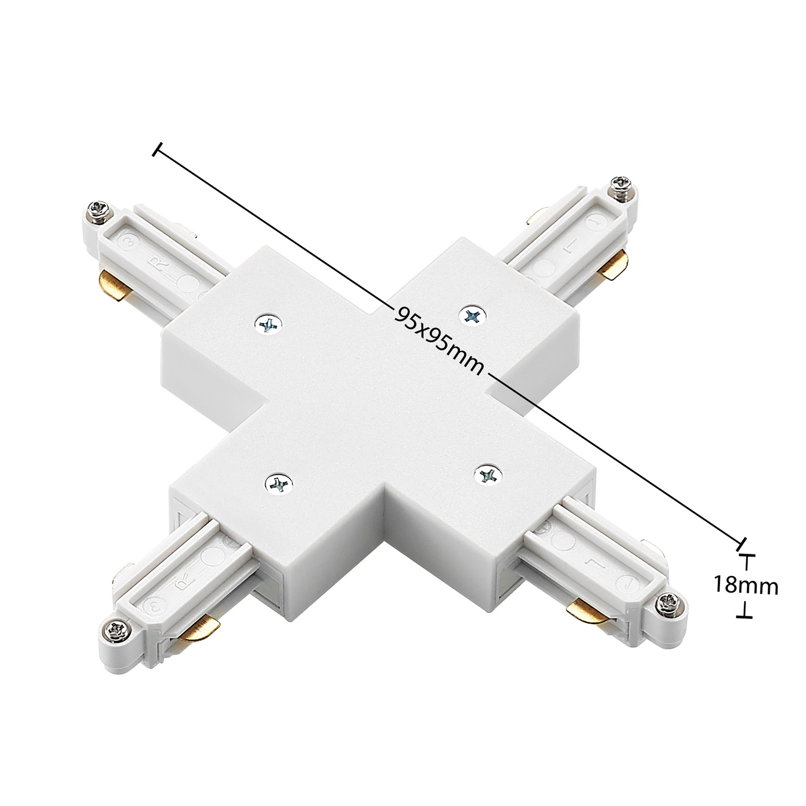 Lindby X-Verbinder Linaro, weiß, 1-Phasen-System